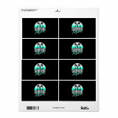 Étiquette Maman du surf (Feuille entière)