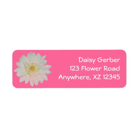 Étiquette Maman marguerite blanche (Devant)