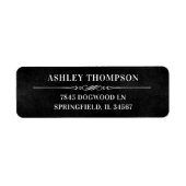 Étiquette Man Myth Legend Black 80th Birthday Adresse de ret (Devant)