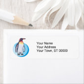 Étiquette manchot royal (En situation)