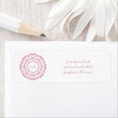 Étiquette Mandala à fleurs rétro (En situation)