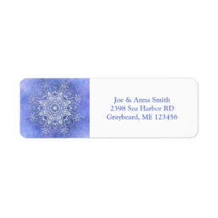 Étiquette Mandala à fleurs rétro ethnique