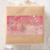 Étiquette Mandala d'or moderne (En situation)