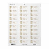 Étiquette Mandala doré Mariage Moderne Glam Blanc (Feuille entière)