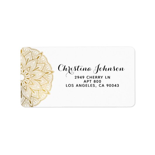 Étiquette Mandala Henna (Devant)