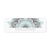Étiquette Mandala Lace Mariage lt. Blue ID968 (Devant)