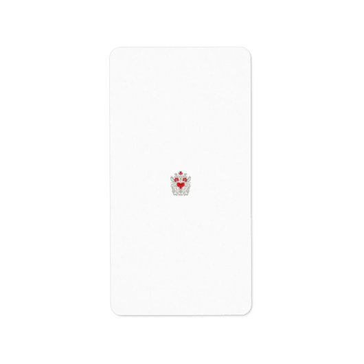 Étiquette Mandala papillon floral | Design d'art Boho pourpr (Devant)