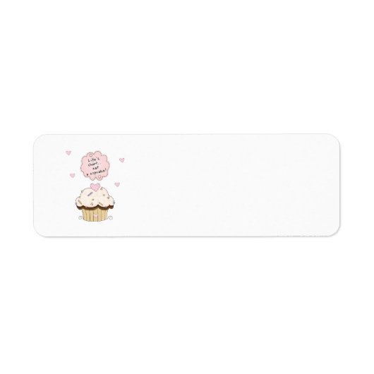 Étiquette Mange Un Cupcake (Devant)