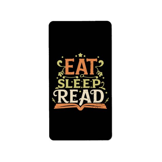 Étiquette Manger Dormir Lire, Lecture drôle (Devant)