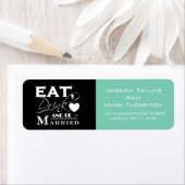 Étiquette Mangez Boire Et Soyez Marié Mariage (En situation)