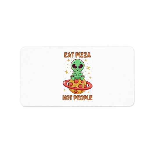 Étiquette Mangez de la pizza pas des gens (Devant)