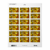Étiquette Manipulation numérique de Freesia Jaune (Feuille entière)