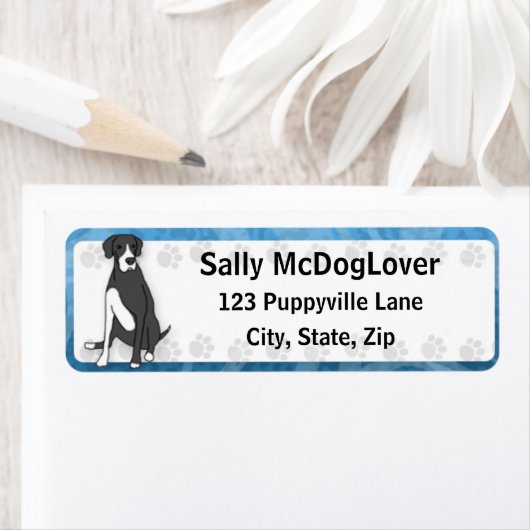 Étiquette Mantle Great Dane (En situation)