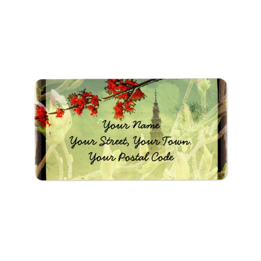 Étiquette Maple et Magnolia Blossom (Devant)