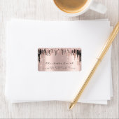 Étiquette Maquillage de Parties scintillant Rose de baiser R (En situation)