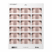 Étiquette Maquillage de Parties scintillant Rose de baiser R (Feuille entière)