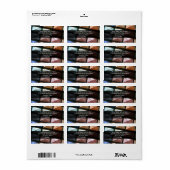 Étiquette Maquillage géométrique de l'ombre (Feuille entière)