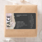 Étiquette Marbre agate professionnel gris visage sérum (En situation)