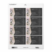 Étiquette Marbre agate professionnel gris visage sérum (Feuille entière)