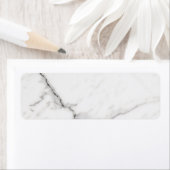 Étiquette Marbre Blanc (En situation)