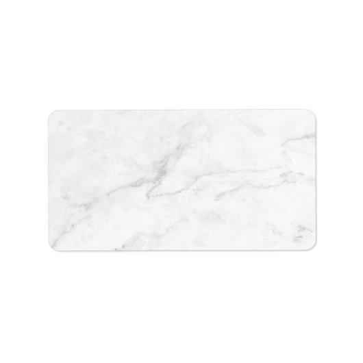 Étiquette Marbre Blanc (Devant)