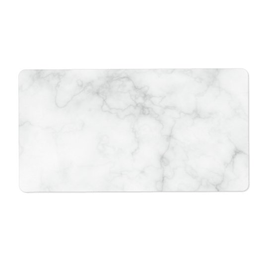 Étiquette Marbre Blanc Moderne (Devant)