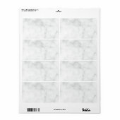 Étiquette Marbre Blanc Moderne (Feuille entière)