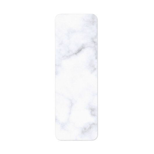 Étiquette Marbre Blanc Moderne (Devant)