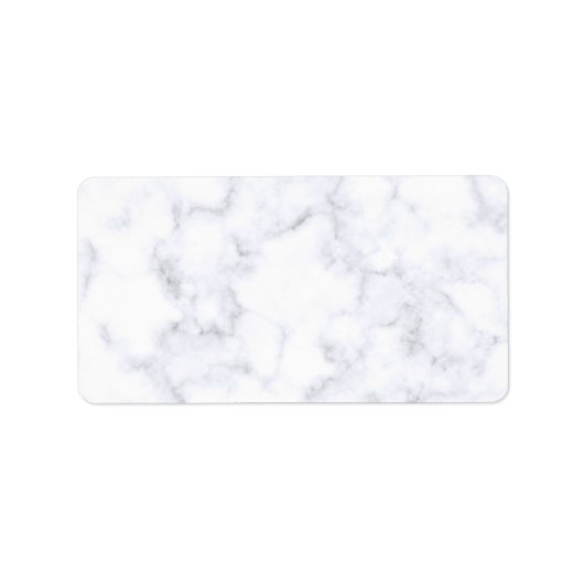 Étiquette Marbre blanc moderne élégant (Devant)