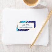 Étiquette Marbre bleu et or (En situation)