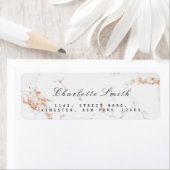 Étiquette Marbre de cuivre blanc rose minimal RSVP (En situation)