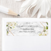 Étiquette Marbre de cuivre Géométrique Florale Adresse de re (En situation)