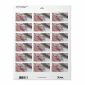 Étiquette Marbre de sève rose et agate dorée (Feuille entière)