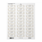 Étiquette Marbre doré blanc gris professionnel des entrepris (Feuille entière)