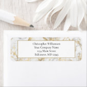 Étiquette Marbre gris blanc or professionnel (En situation)