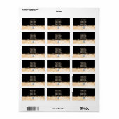 Étiquette Marbre luxe élégant or moderne adresse de retour (Feuille entière)