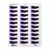 Étiquette Marbre Métal Brossé Violet Adresse de retour (Feuille entière)