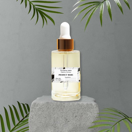 Étiquette Marbre noir et blanc