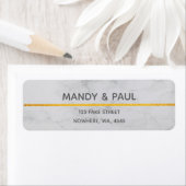 Étiquette Marbre & Or Photo Anniversaire (En situation)