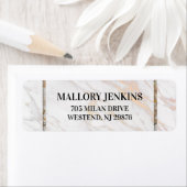 Étiquette Marbre rose Iridescente (En situation)