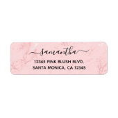 Étiquette Marbre Rose Pâle de Luxe (Devant)