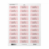 Étiquette Marbre Rose Pâle de Luxe (Feuille entière)