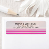 Étiquette Marbre rose Simple Élégant rayé (En situation)