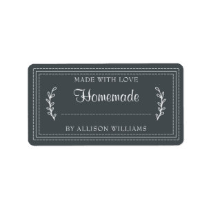 Étiquette Marchandises Rustiques faites maison confiture Can