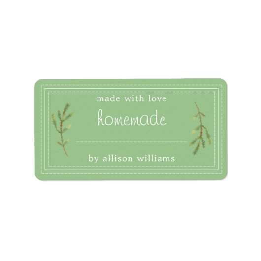 Étiquette Marchandises Rustiques Maison Cuisine Jam Canne Ve (Devant)