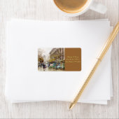 Étiquette Marché aux fleurs à la Madeleine, Paris (En situation)