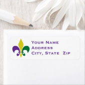 Étiquette Mardi Gras ~ Fleur De Lis (En situation)