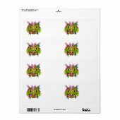 Étiquette Mardi-Gras-Mask-The-Queen-V-2 (Feuille entière)