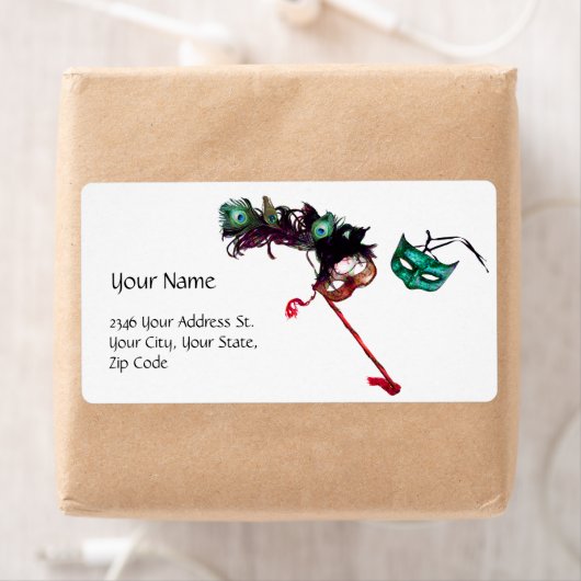 ÉTIQUETTE MARDI GRAS MASQUERADE (En situation)