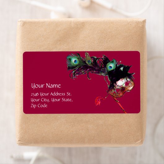 ÉTIQUETTE MARDI GRAS MASQUERADE (En situation)